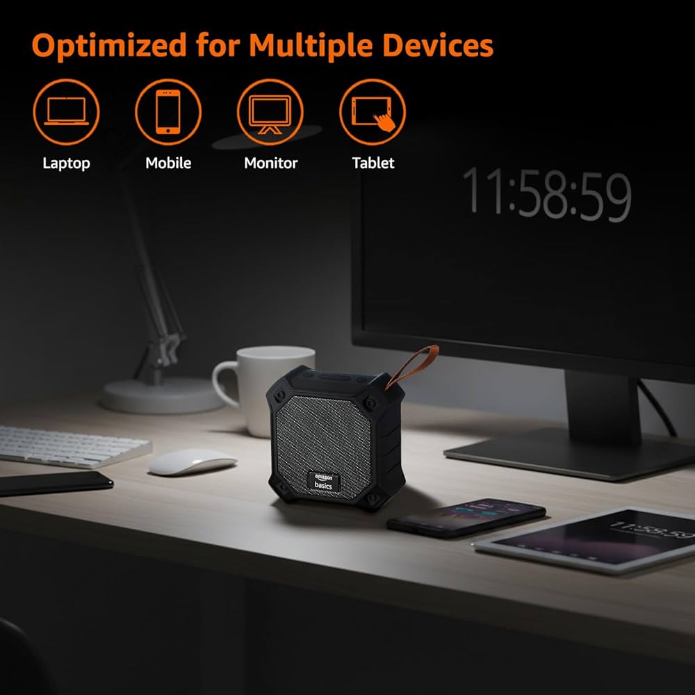 Amazon basics amazon basics Visit the store 4.0 4.0 out of 5 stars (5,837) amazon basics 5W Bluetooth 5.3 Speaker, Upto 36 Hrs Playtime, True Wireless Technology, Built in Mic, Multiple Connectivity Modes (Black)