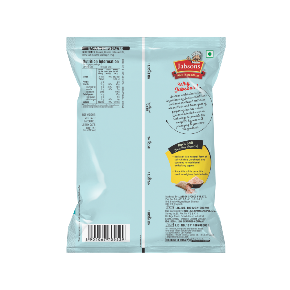 Jabsons Salted Banana Chips-150g