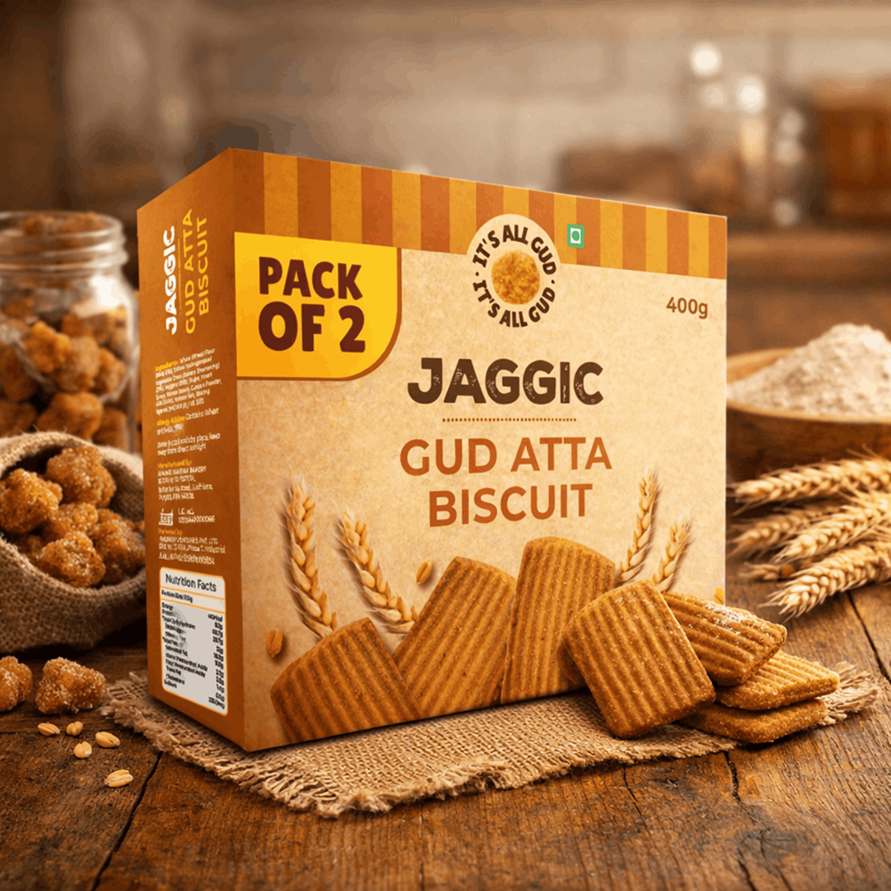 Jaggic Gud Atta Biscuit- 400g