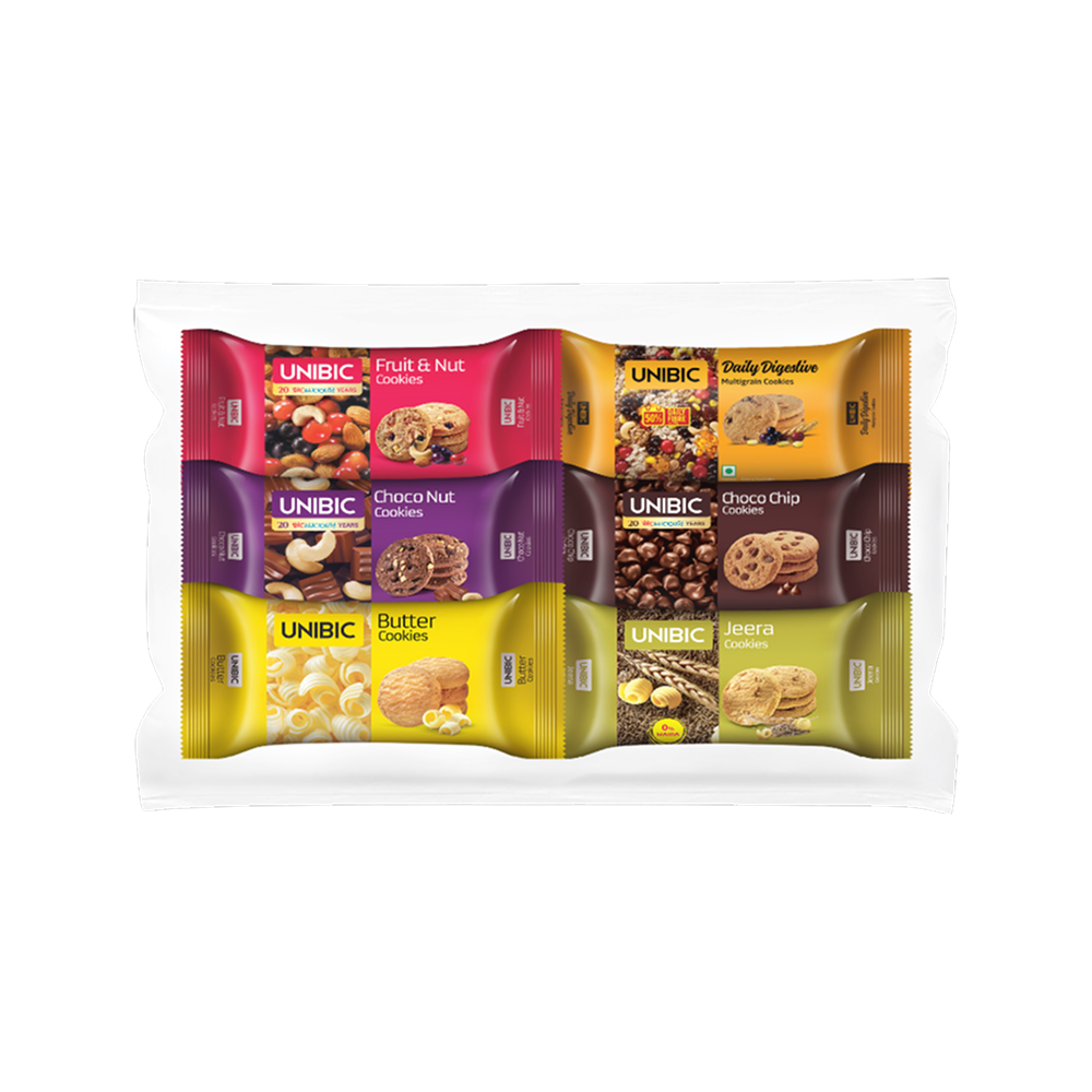 Unibic Assorted Cookies - Pack of 6×75g price 199