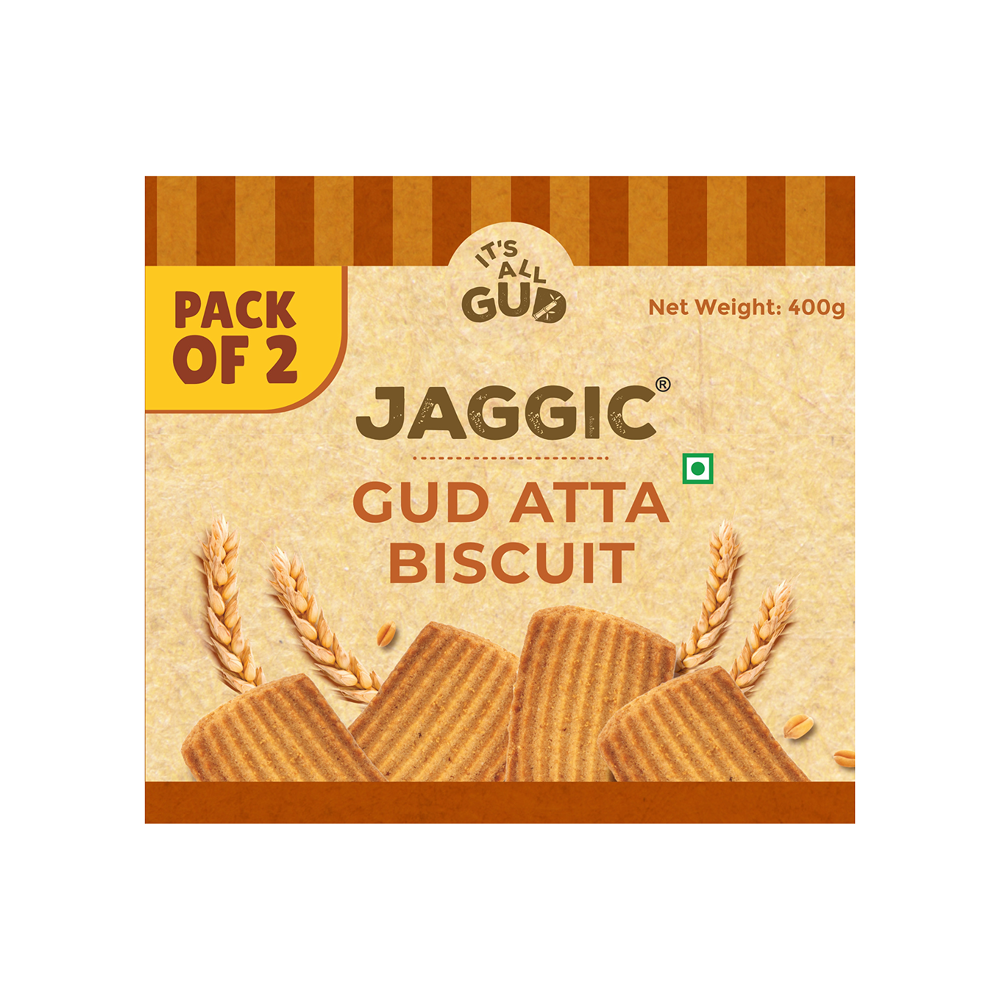 Jaggic Gud Atta Biscuit- 400g