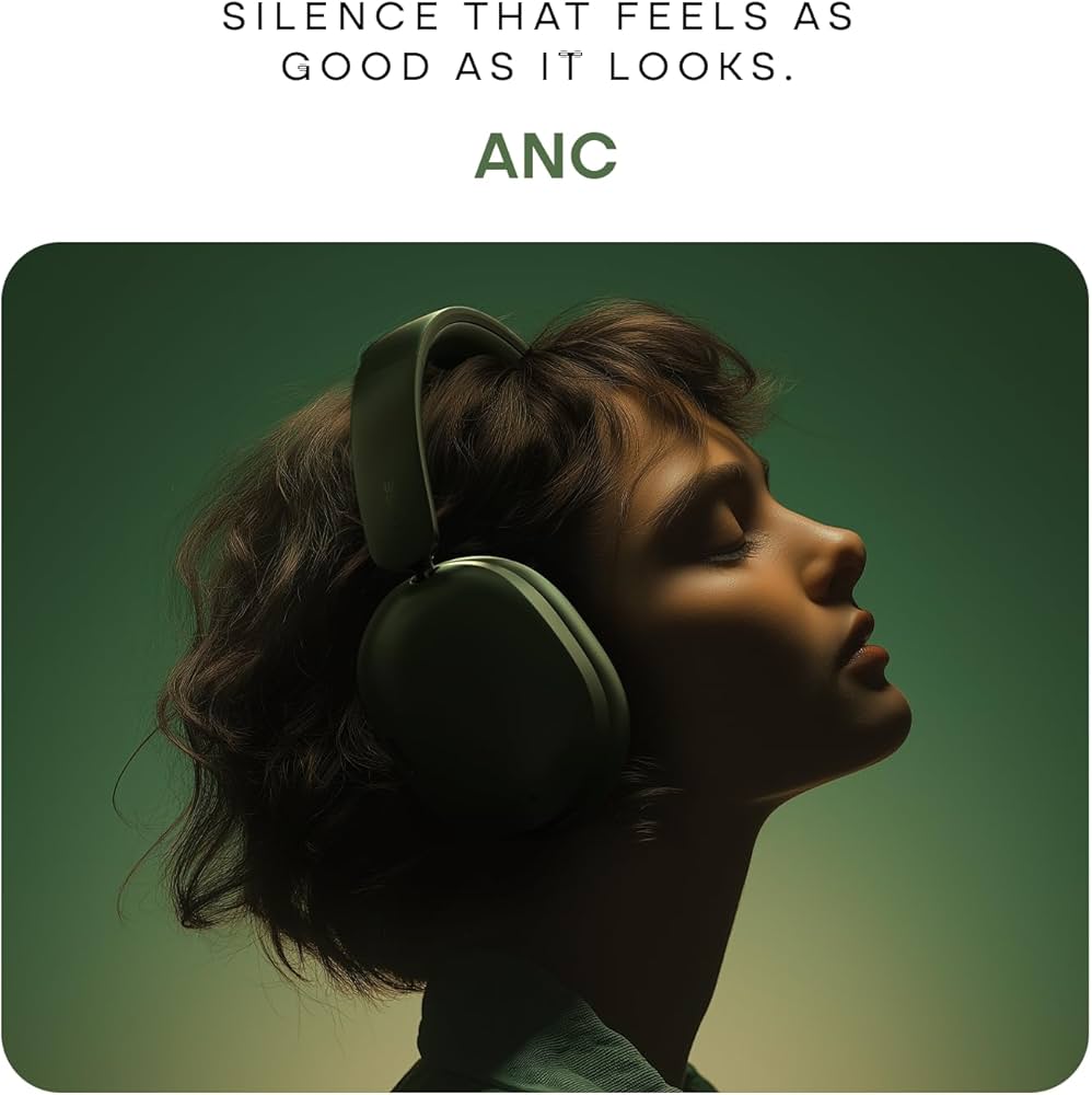 Noise Newly Launched Airwave Max XR Wireless Over-Ear Headphones with 120H Playtime, ANC, HFA Tech, Spatial Audio, Dual Pairing,BT V6.0(Pearl Beige)