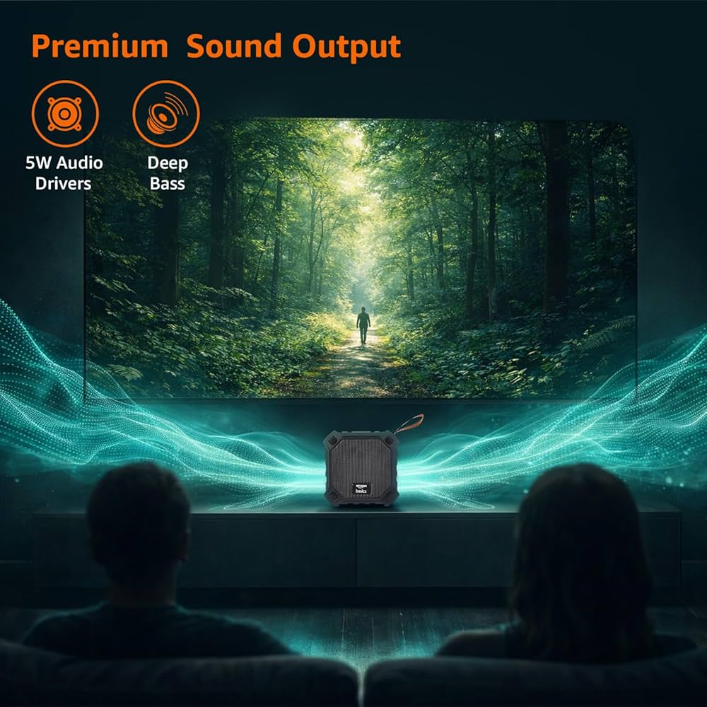 Amazon basics amazon basics Visit the store 4.0 4.0 out of 5 stars (5,837) amazon basics 5W Bluetooth 5.3 Speaker, Upto 36 Hrs Playtime, True Wireless Technology, Built in Mic, Multiple Connectivity Modes (Black)