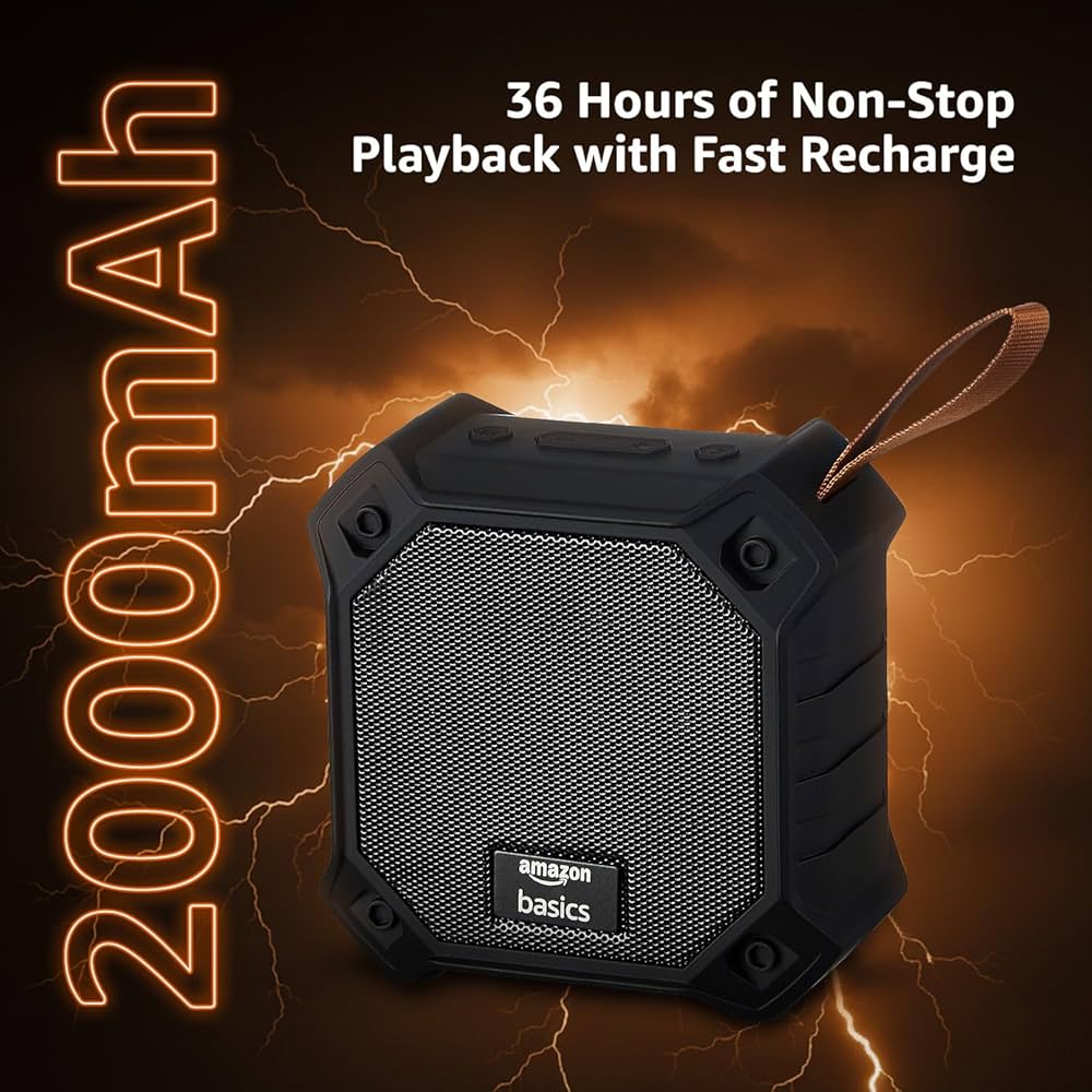 Amazon basics amazon basics Visit the store 4.0 4.0 out of 5 stars (5,837) amazon basics 5W Bluetooth 5.3 Speaker, Upto 36 Hrs Playtime, True Wireless Technology, Built in Mic, Multiple Connectivity Modes (Black)