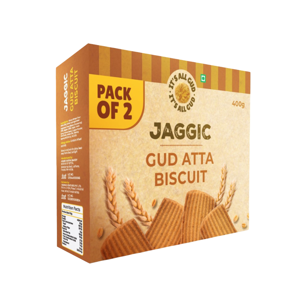 Jaggic Gud Atta Biscuit- 400g